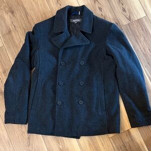 Kenneth Cole Men's Dark Grey Peacoat